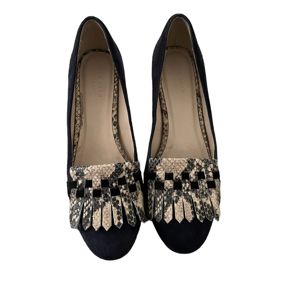 Cole Haan Loafer Pump Block Heel Kiltie Size 7